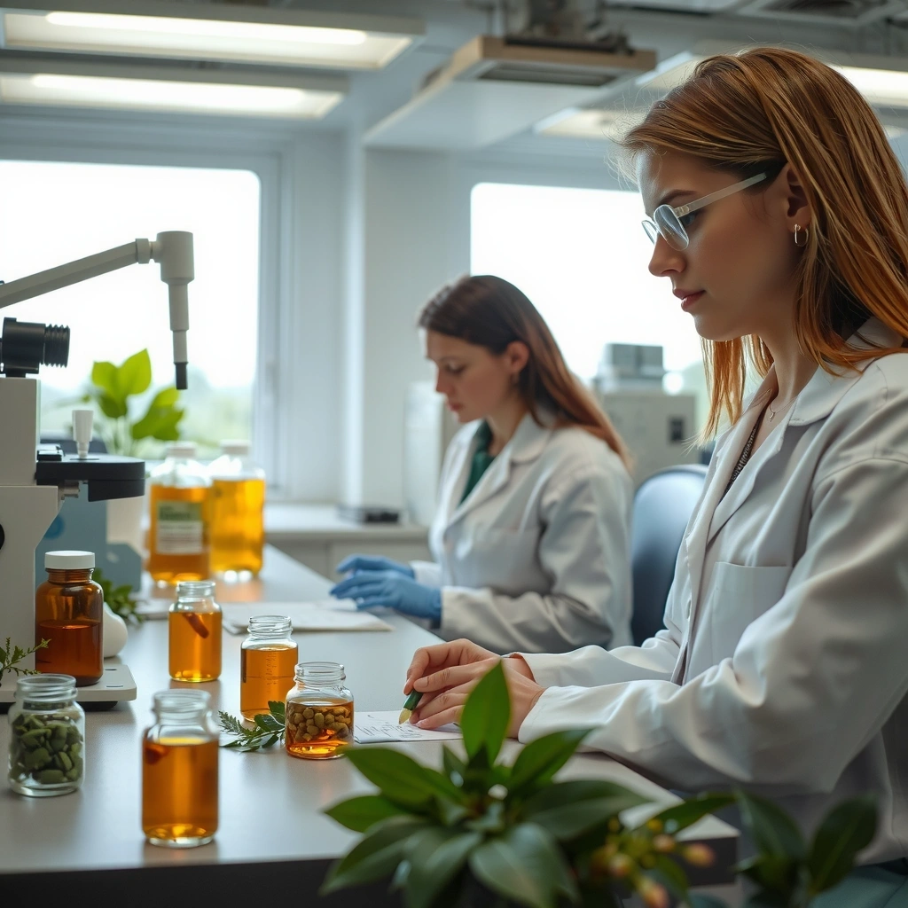 Scientific research and laboratory testing for natural supplements